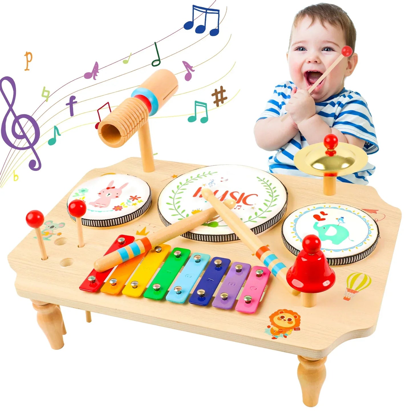 Jeu de Percussions En Bois pour Enfants