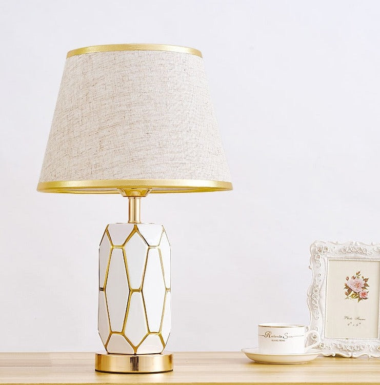 Lampe de Bureau en Céramique Vintage Élégante