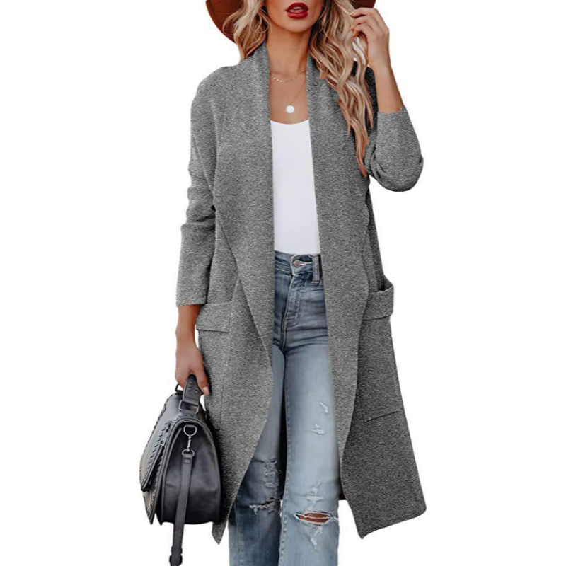Manteau Femme Élégant Taille Longue