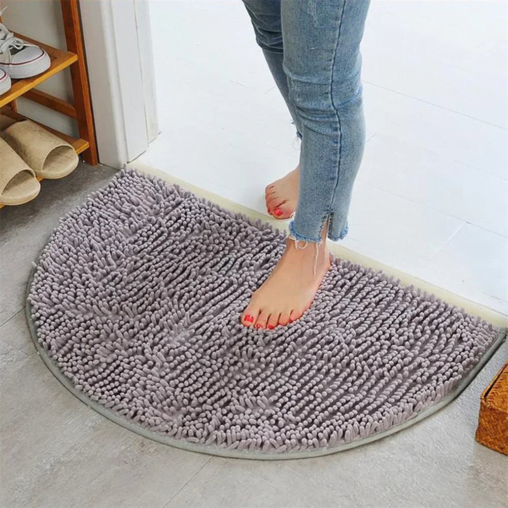 Tapis de porte en peluche Moelleux Arrondi