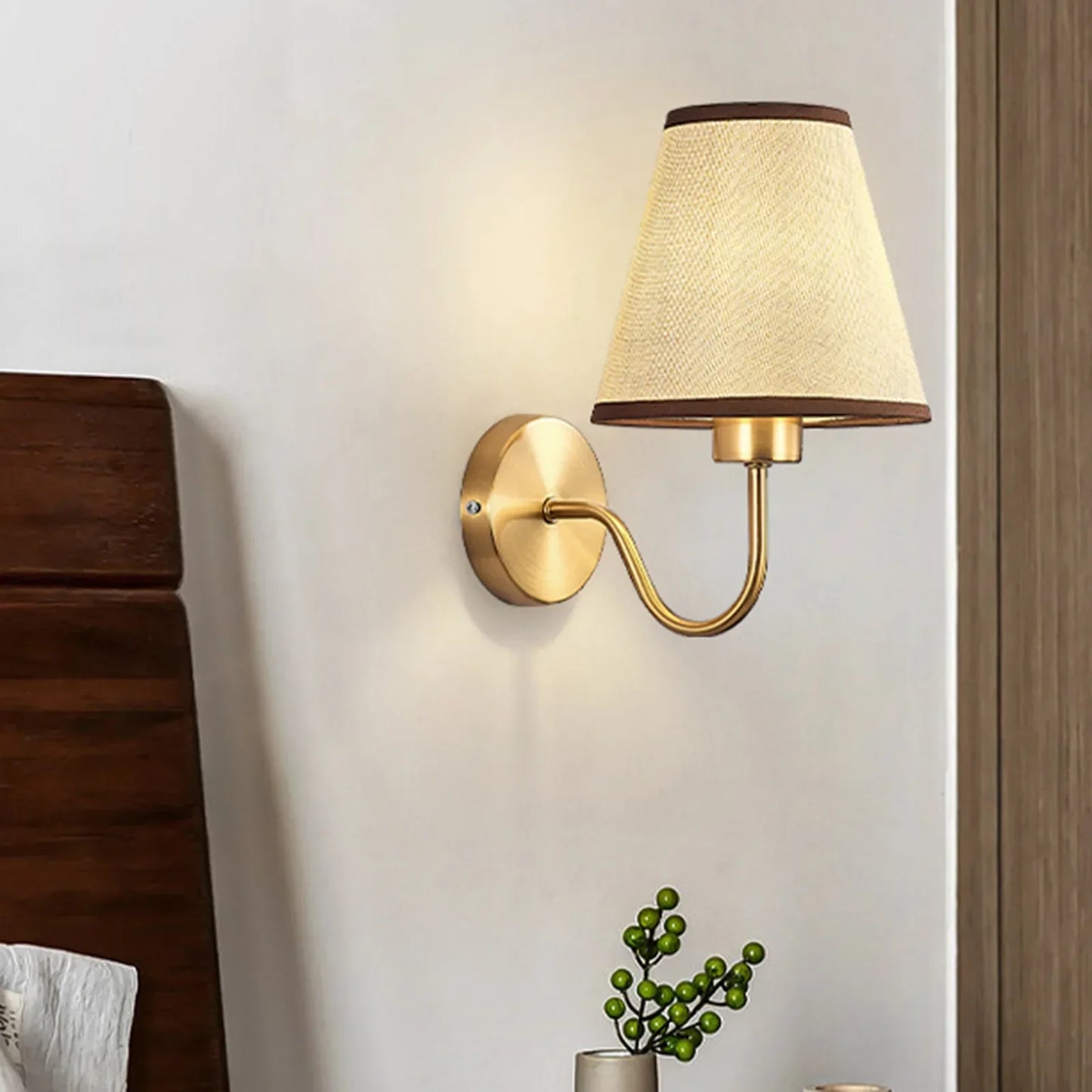 Lampe Murale Tissu Chic Économe en Énergie