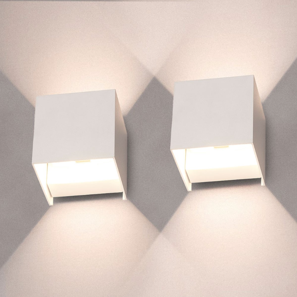 Lampe Murale LED Double Élégante et Compacte, Pack de 2