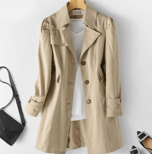 Manteau femme Rose Pâle Élégant