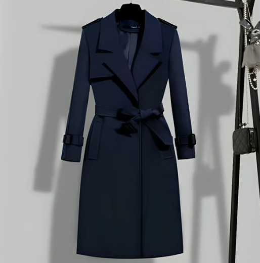 Manteau cintré à fermeture éclair double boutons