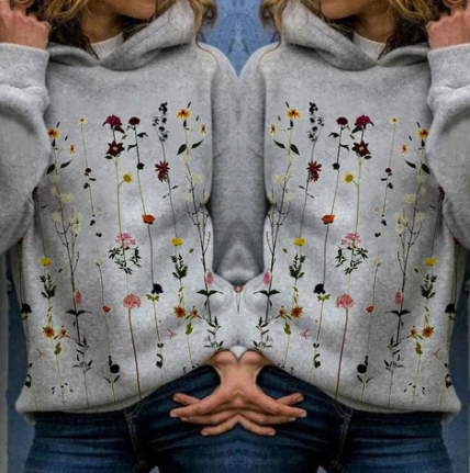 Veste à capuche femme chic fleuri - BlxckFR