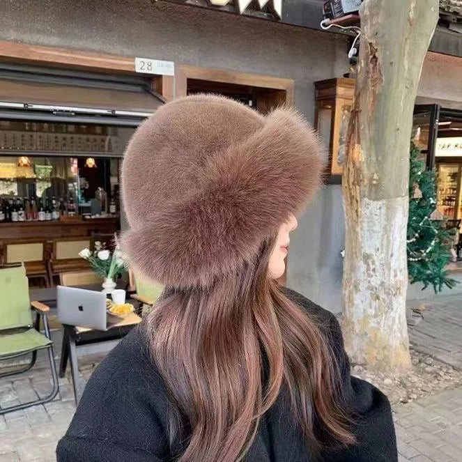 Chapeau Fourrure Doux et Chauffant Hiver
