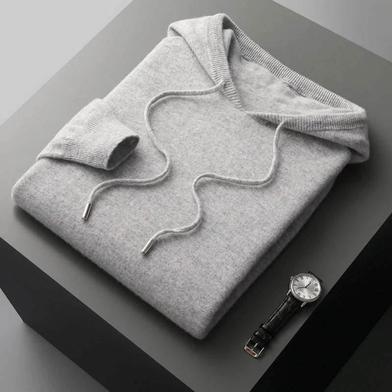 Pull à Capuche Laine Douce et Chaude