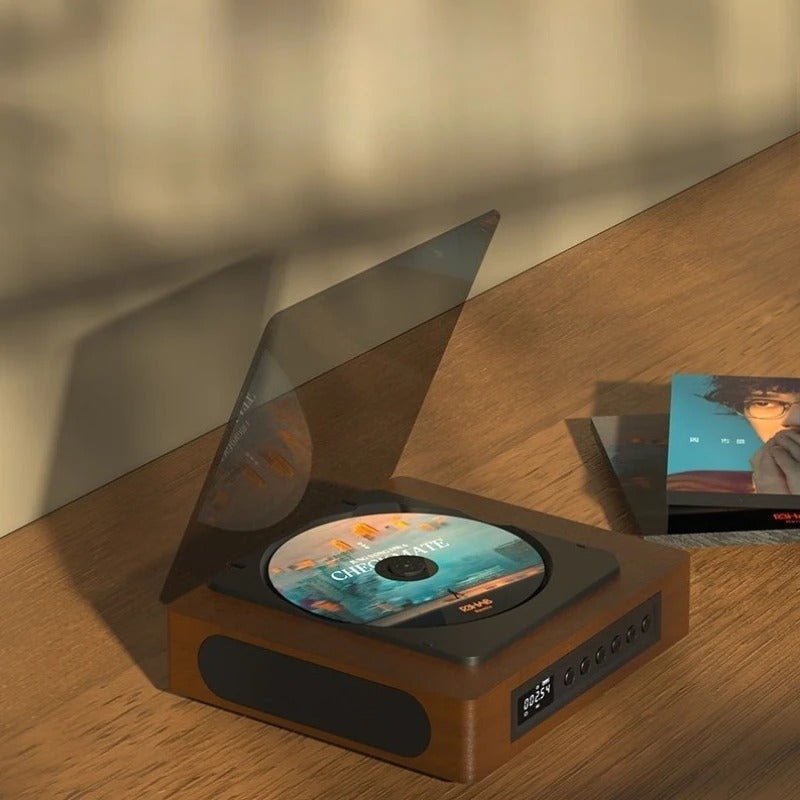 Lecteur CD Bluetooth Unisexe Style Rétro avec Radio FM