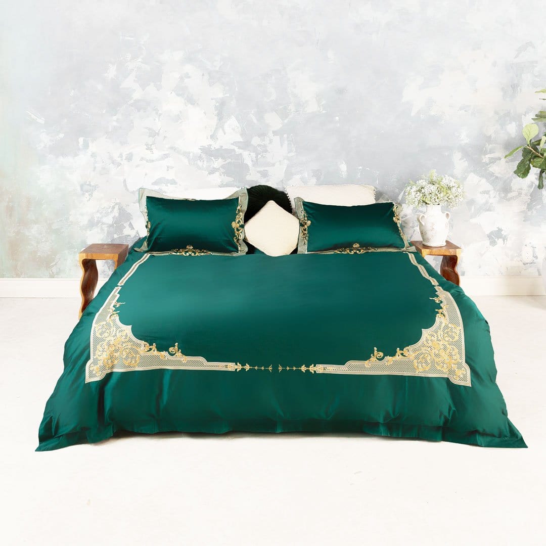 Housse de Couette Coton Doux Vert Clair - Foivo