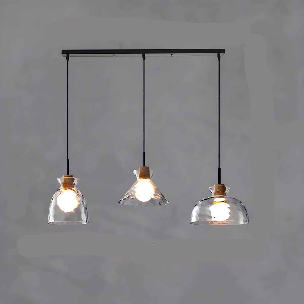 Lustre Verre Design Élégant Suspendu