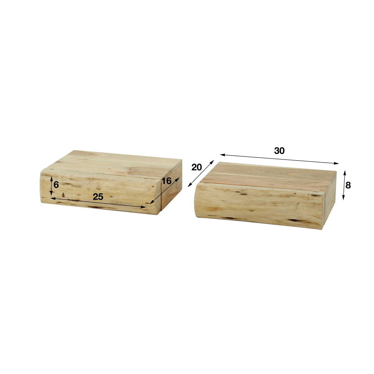 Table de chevet Suspendue Femme Bois dacacia Design Compact