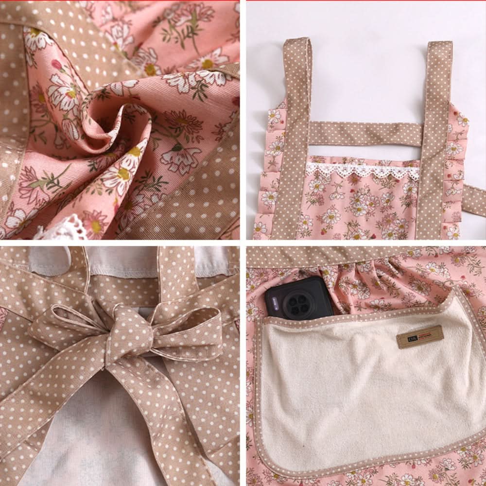 Tablier de Cuisine Floral Réglable pour Femmes 8