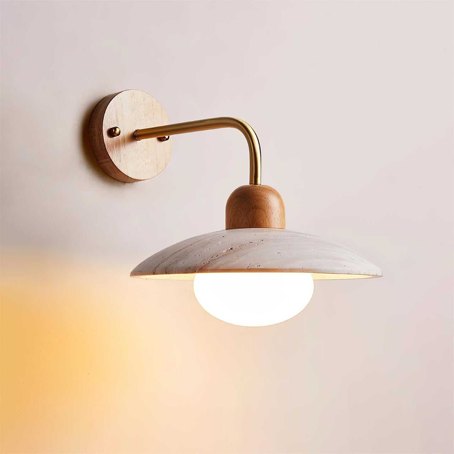 Lampe Murale Travertine avec Pierre Naturelle Élégante
