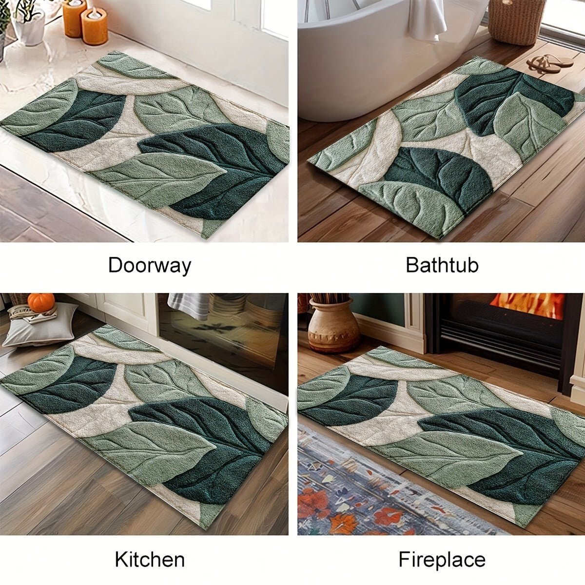 Tapis de bain Antidérapant Microfibre Doux Absorbant