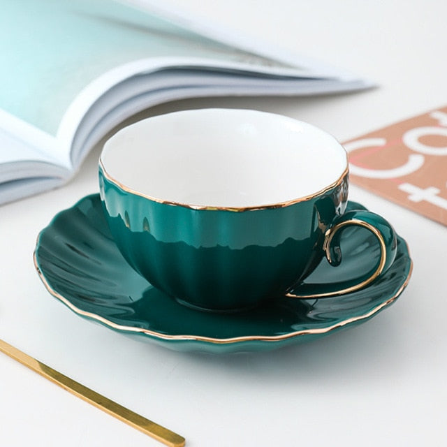 Tasse en Céramique Créative avec Soucoupe Design Artistique 10