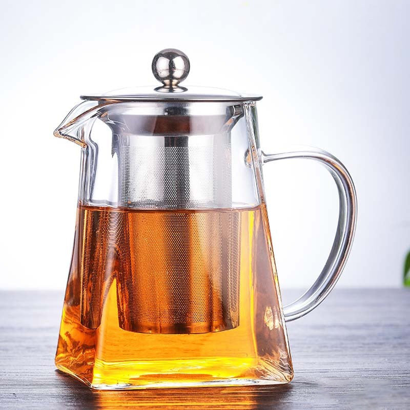 Théière en verre avec filtre intégré pour infusion 8