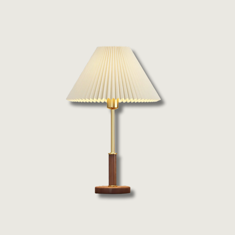 Lampe de Bureau Chic en Laqué | Abat-jour Brodé et Style Vintage - Foivo