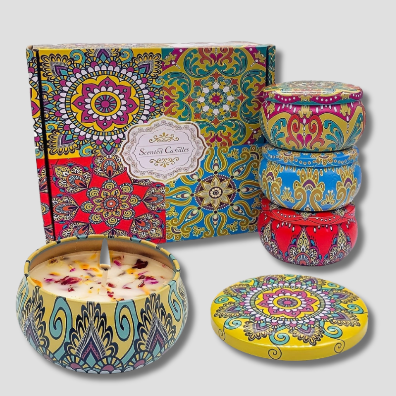 Bougies Parfumées Relaxantes au Jasmin et Bois - Foivo