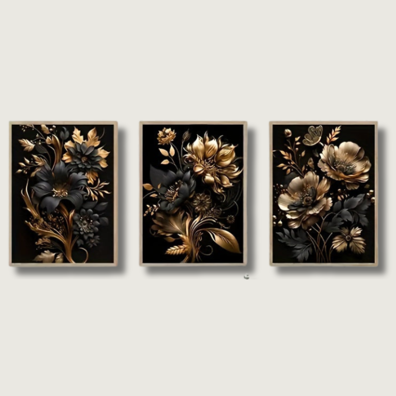 Papier Peint Floral Élégant Luxe - Foivo