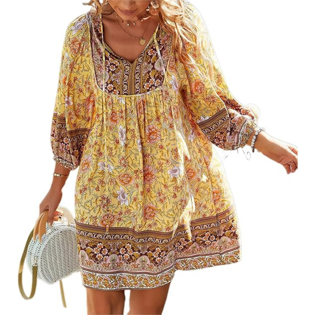 Robe Boho Chic Florale Détendue