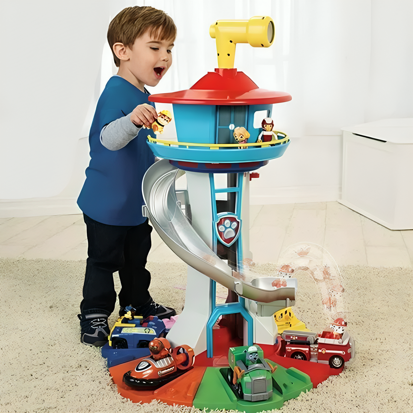 Tour de Jeux Enfant avec Toboggan et Figurines - BlxckFR