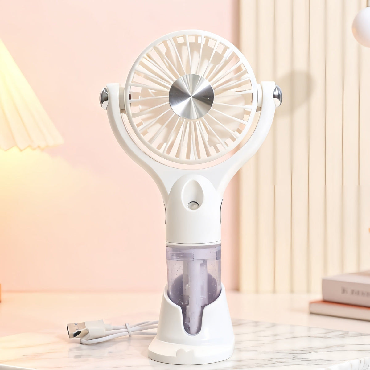 Ventilateur Portable Brumisateur Rechargeable avec Plusieurs Vitesses 15