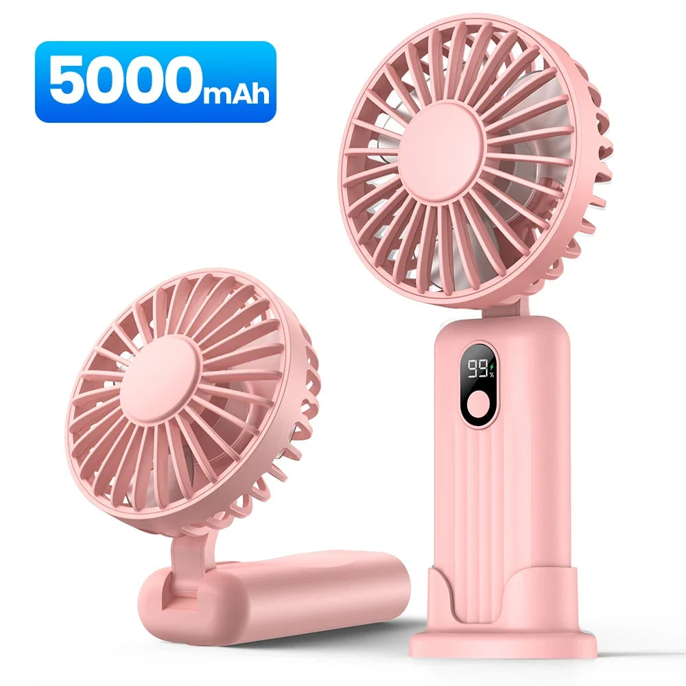 Ventilateur Portable Rechargeable Pliable Multifonction Pour Homme et Femme 14