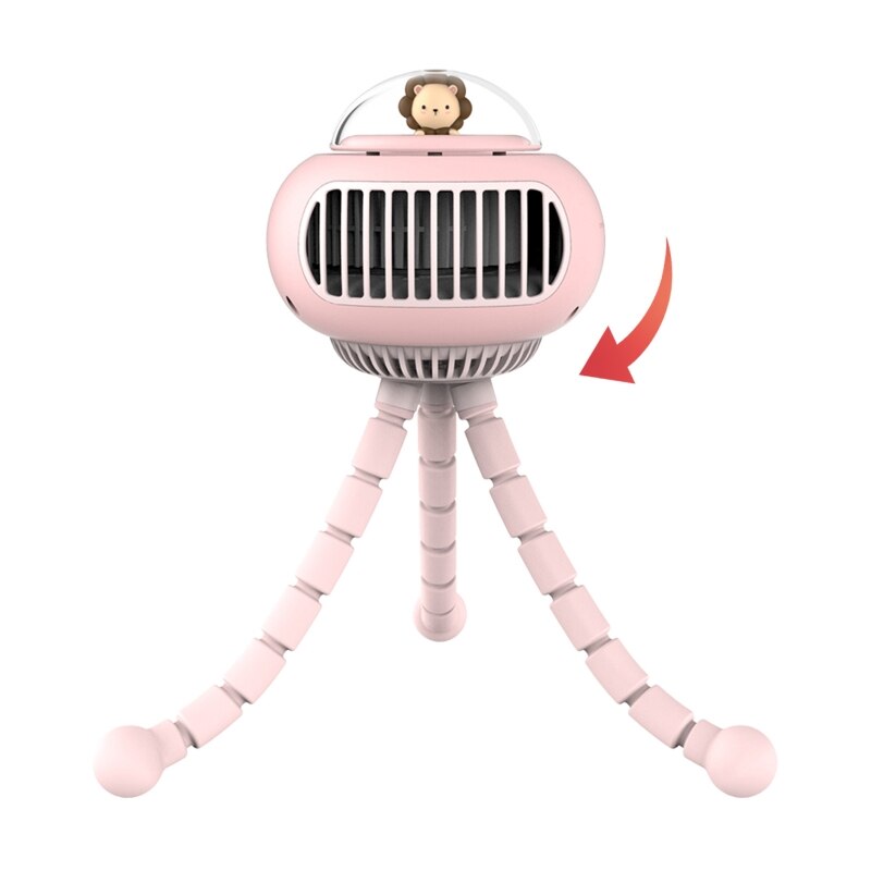 Ventilateur Poussette Portable Flexible avec Quatre Vitesses Ajustables 9