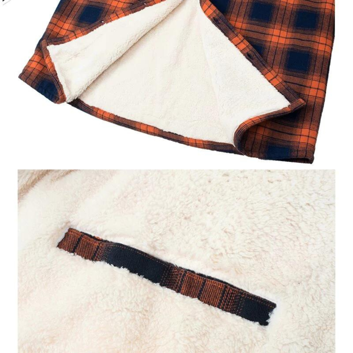 Veste à carreaux en polaire pour femmes 3