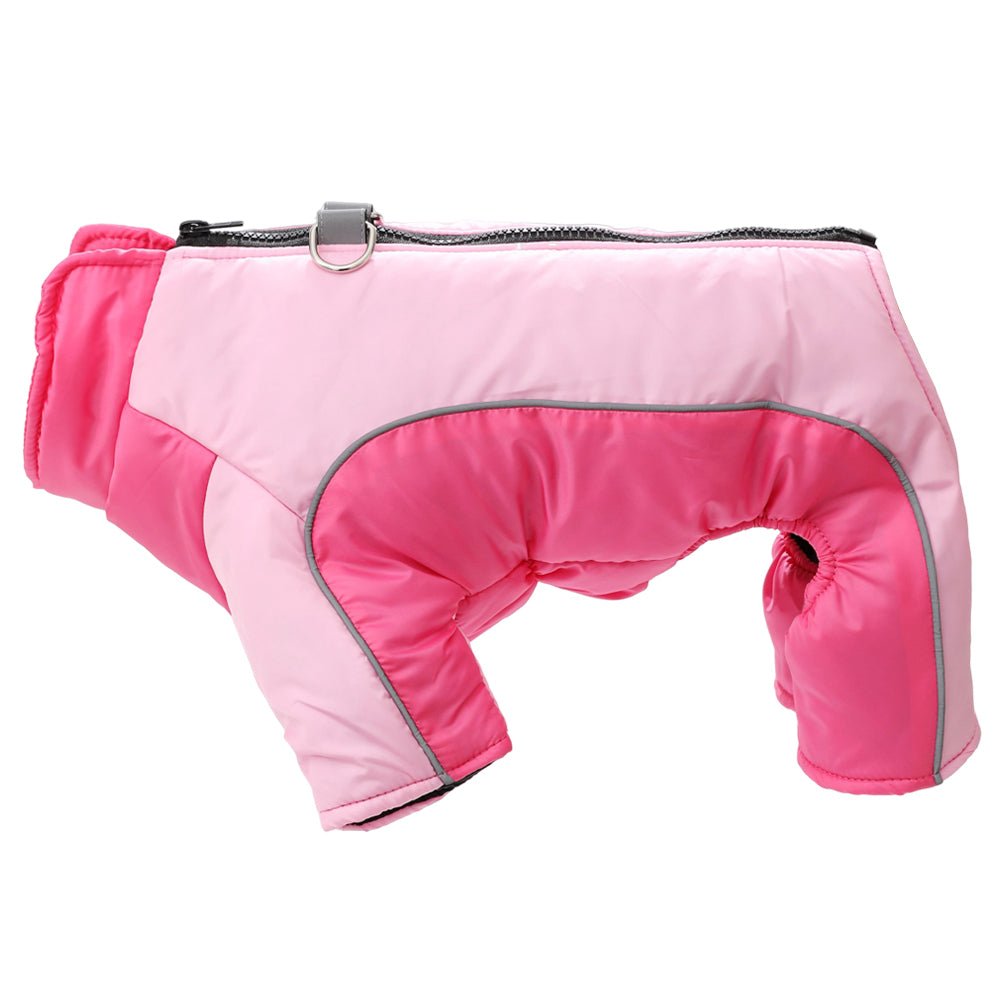 Veste d'hiver pour chien avec doublure thermique et bandes réfléchissantes 11