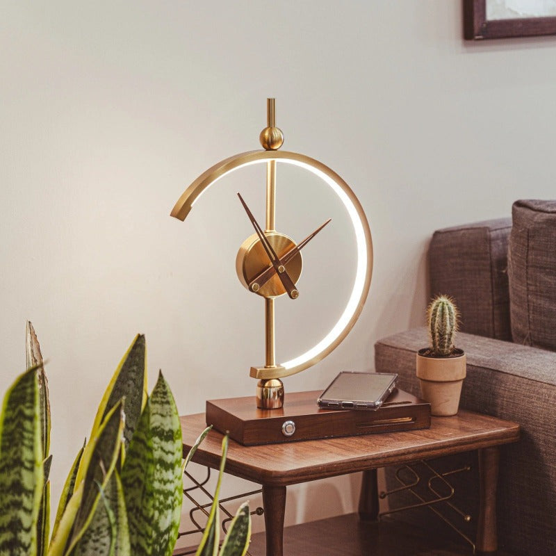Lampe de Table Bois Moderne avec Chargeur - BlxckFR