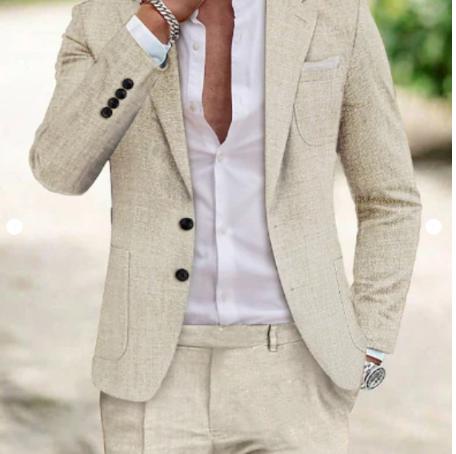 Costume Homme Élégant en Lin pour Soirées