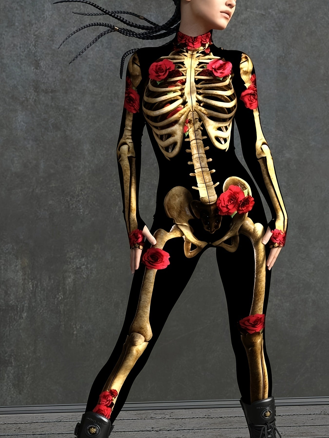 Combinaison Halloween Élégante Manche Longue Étirable - Foivo
