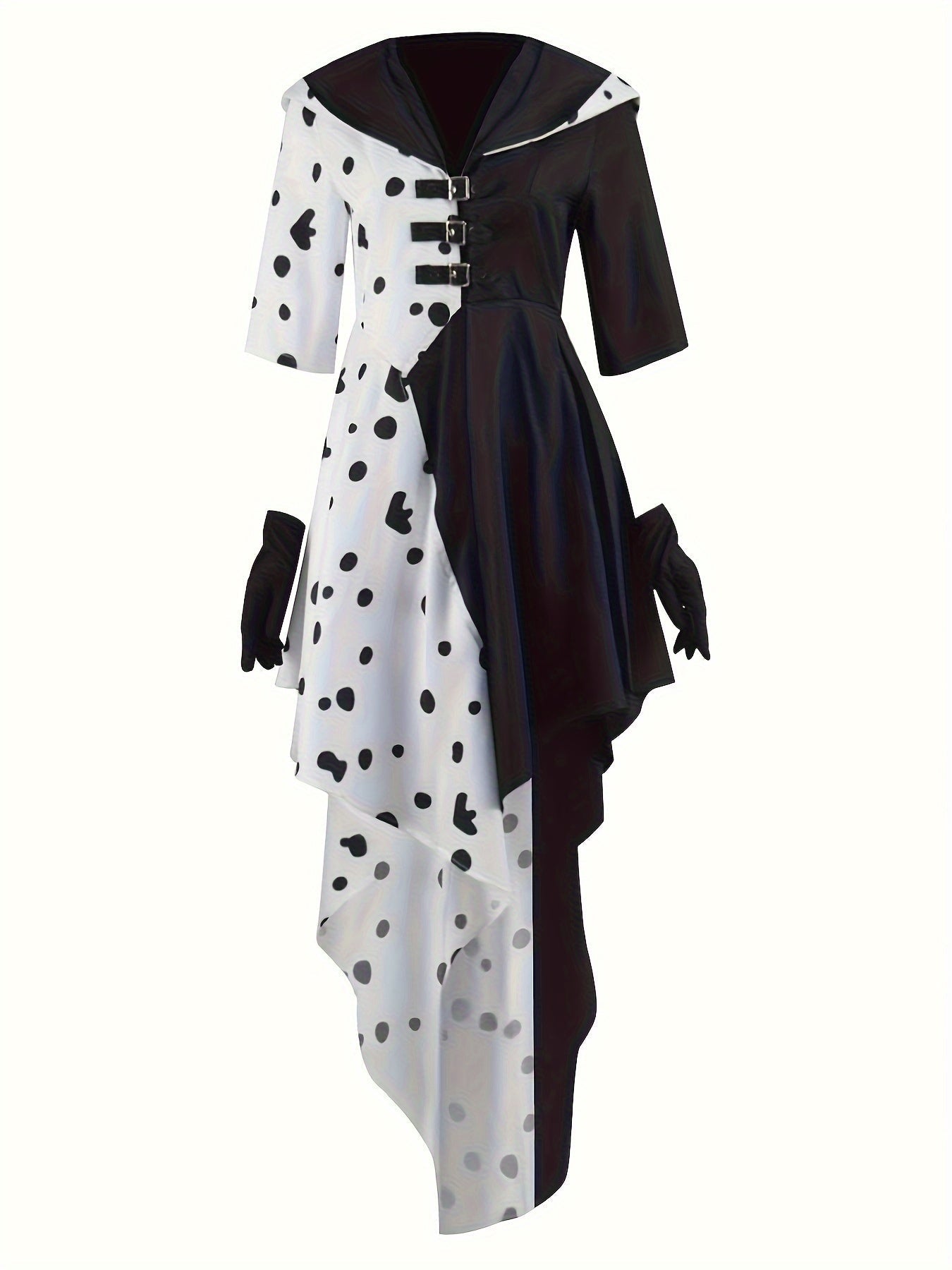 Robe Déguisement Dalmatien Élégante à Capuche - Foivo