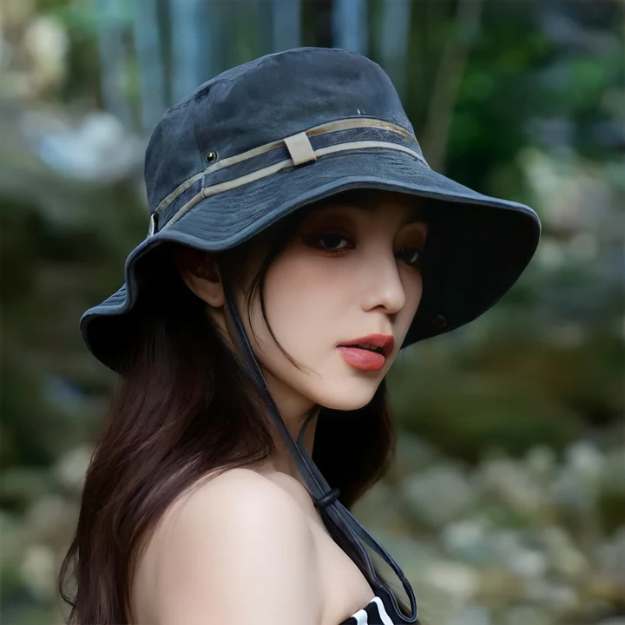 Chapeau de soleil féminin avec protection UV haute