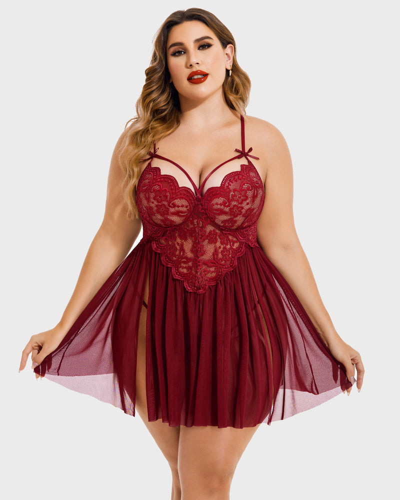Négligé Élégant Grande Taille Dentelle