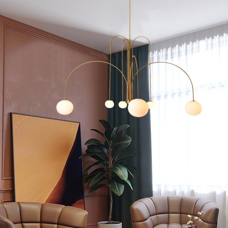 Lustre Design en Métal Courbé avec Élégance