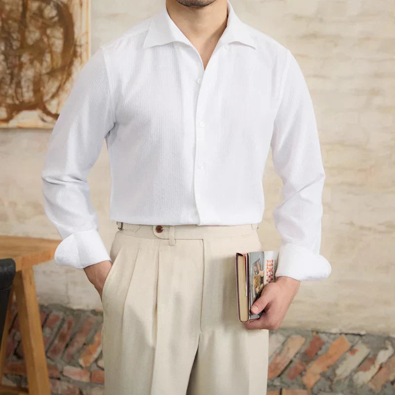 Chemise Slim Carreaux Fines Élégante