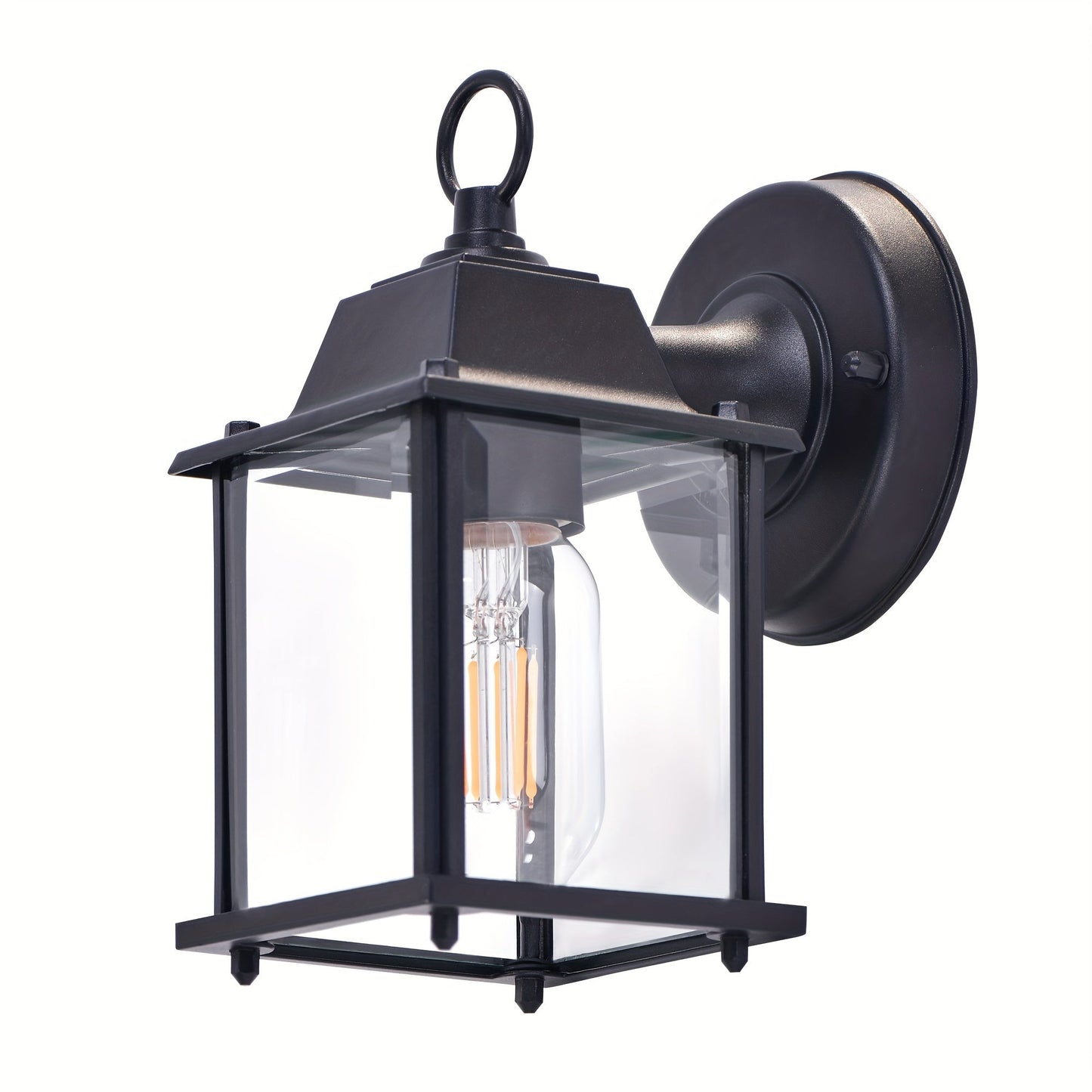 Lampe Extérieure Murale en Verre avec Cadre Métallique