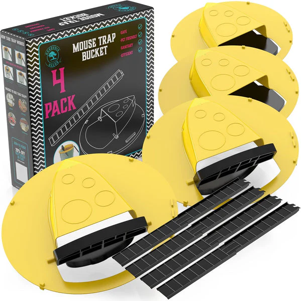 Kit 4 Pièges à Souris Étanches - Système Anti-Rongeurs Pratique - blxckfr