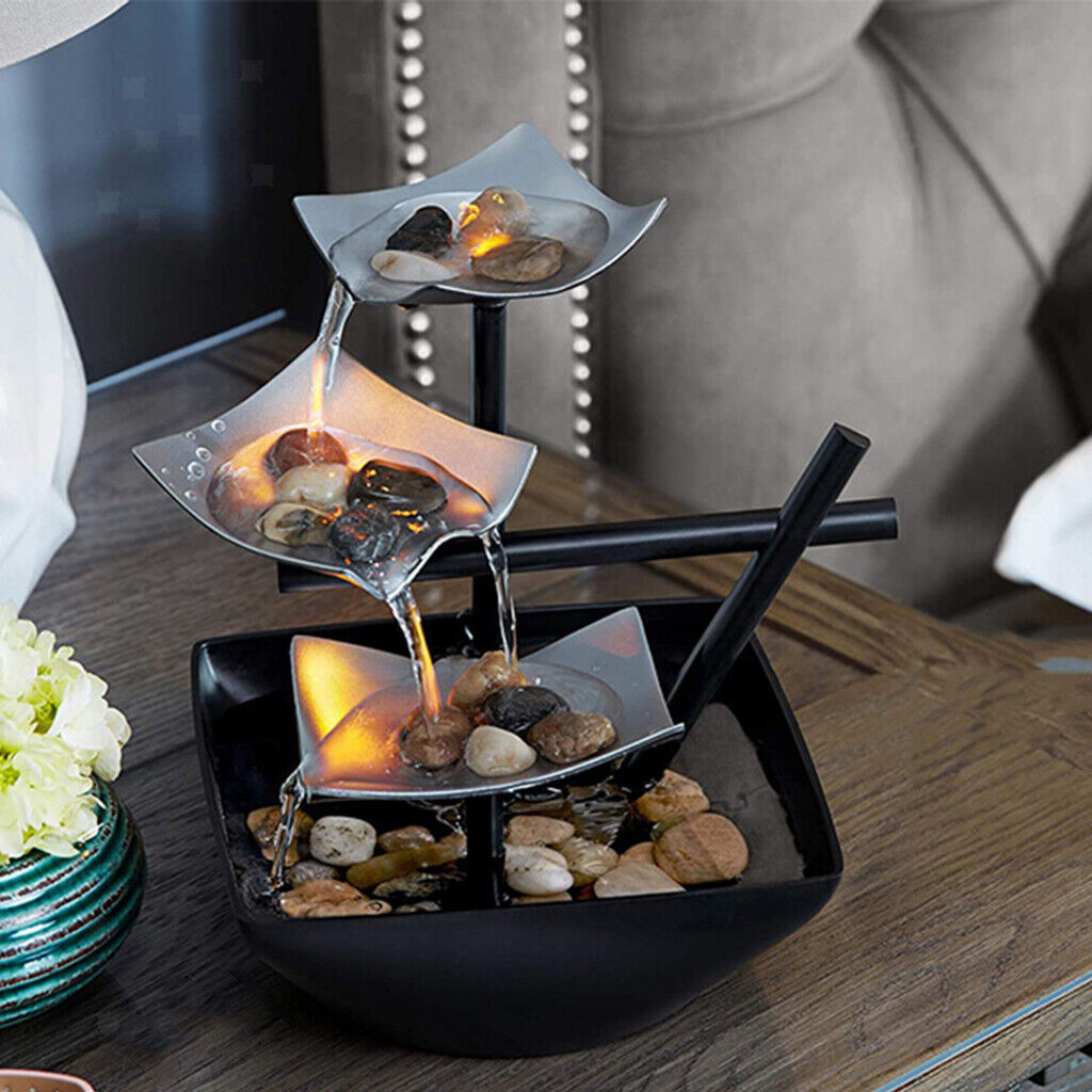 Fontaine LED Compacte - Déco Élégante pour Intérieur avec Effet Eau Calme - Foivo