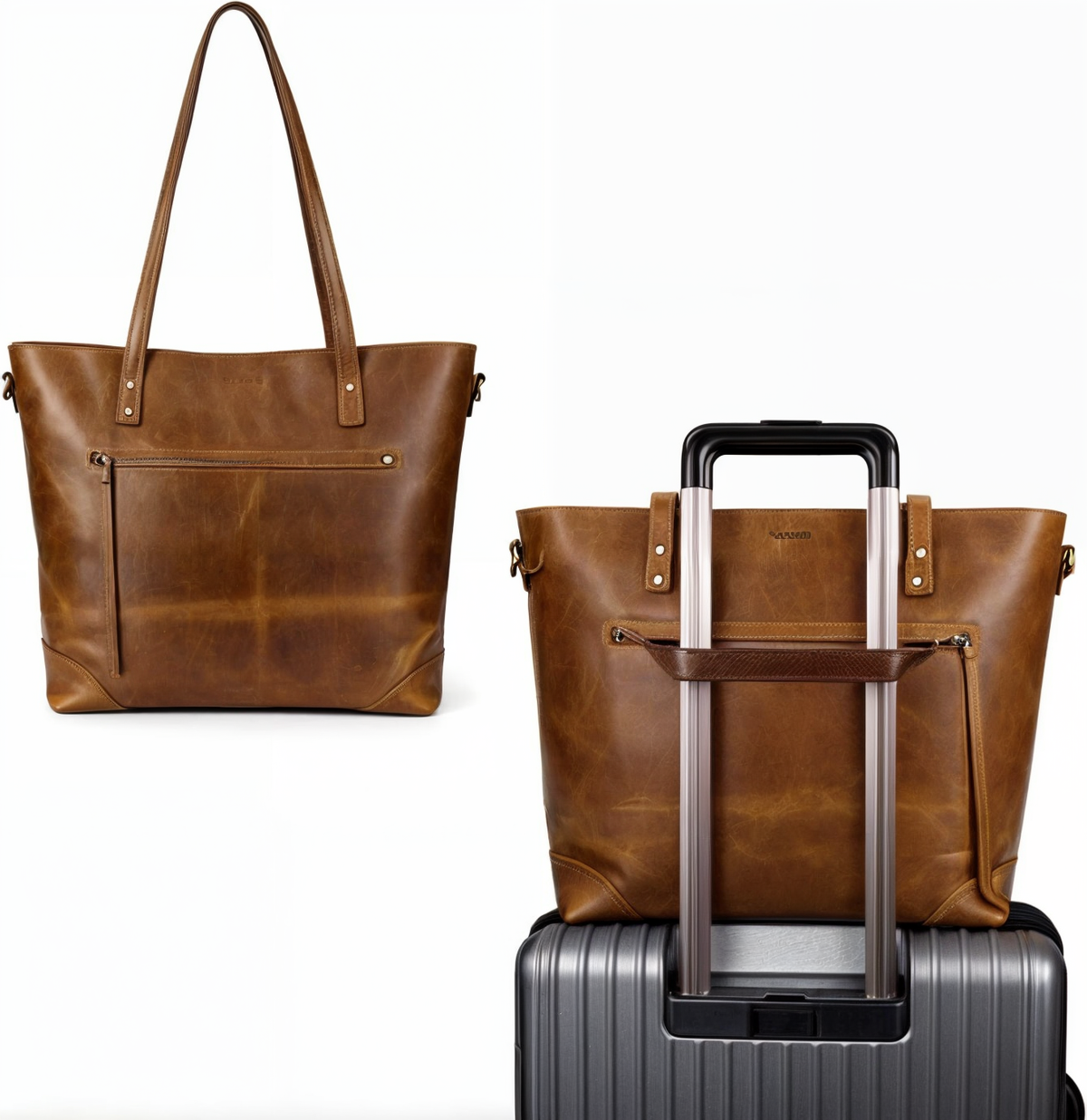 Sac fourre-tout Femme en Cuir Vintage Souple