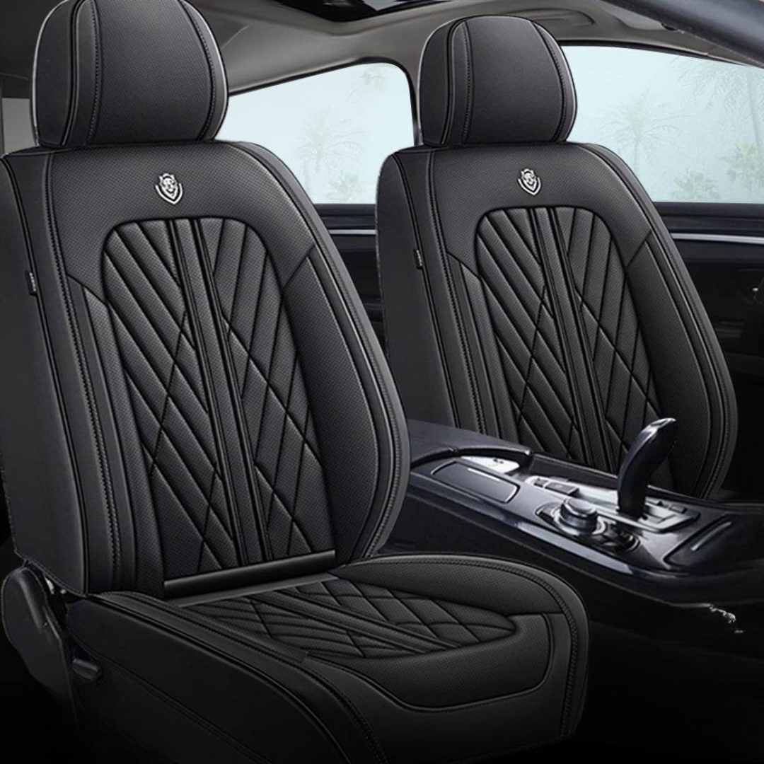 Housses de Sièges Auto Cuir Noir Imperméable - BlxckFR