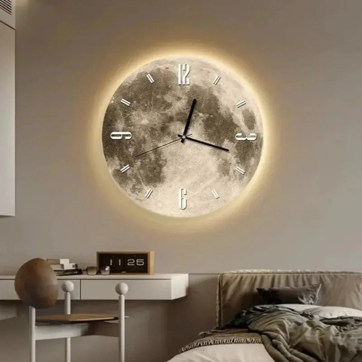 Horloge Murale Design avec LED Intérieur