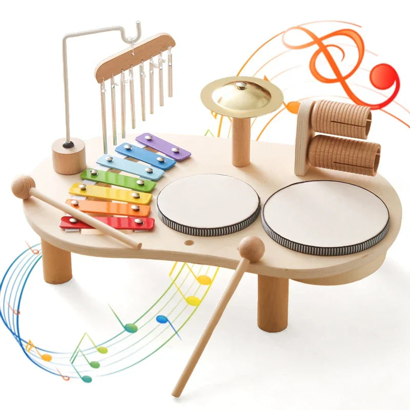 Instruments de Musique Enfants Bois - Jouets Éducatifs Créatifs - BlxckFR