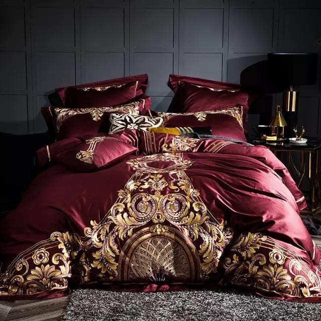 Couette Coton Fin Rouge Élégant pour Chambre Chic - Foivo