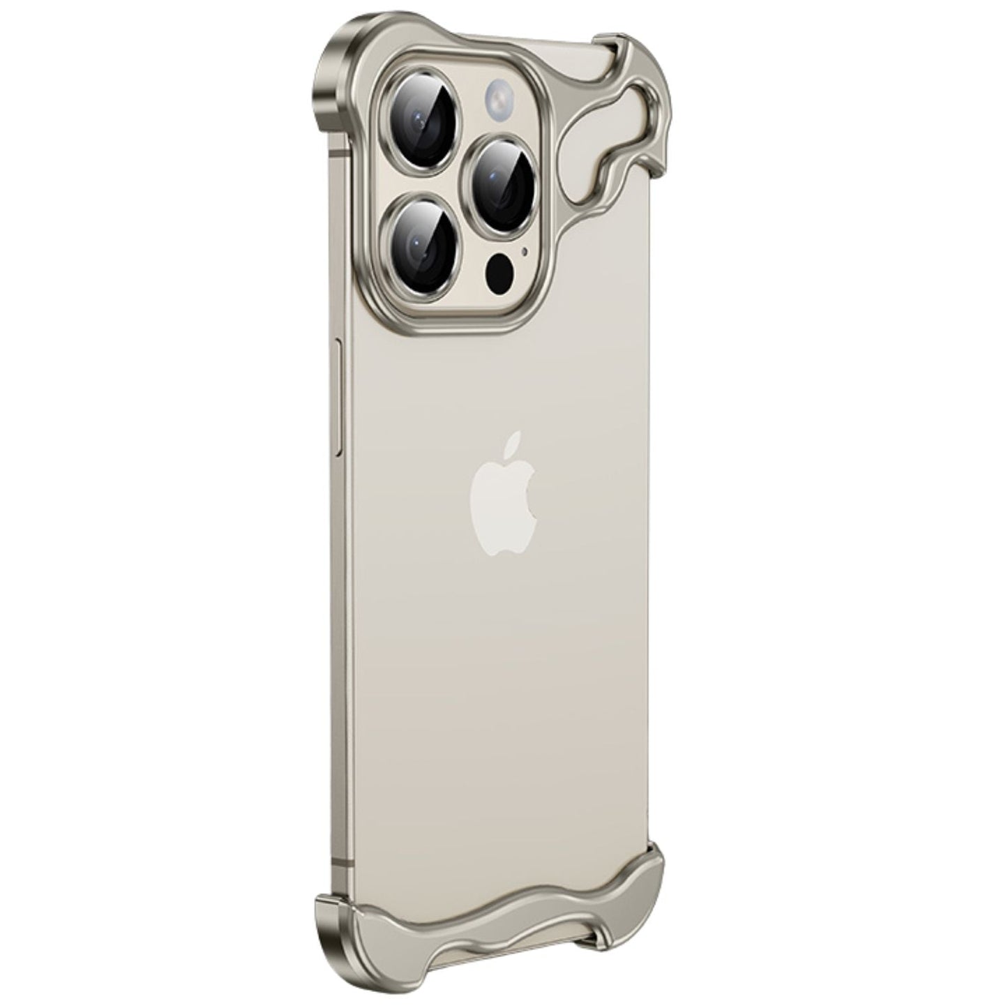 Étui iPhone Transparent Design Métal Élégant