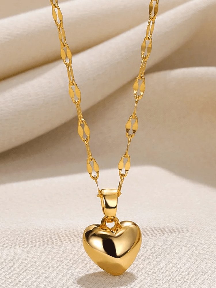 Collier Cœur Doré Raffiné - Foivo