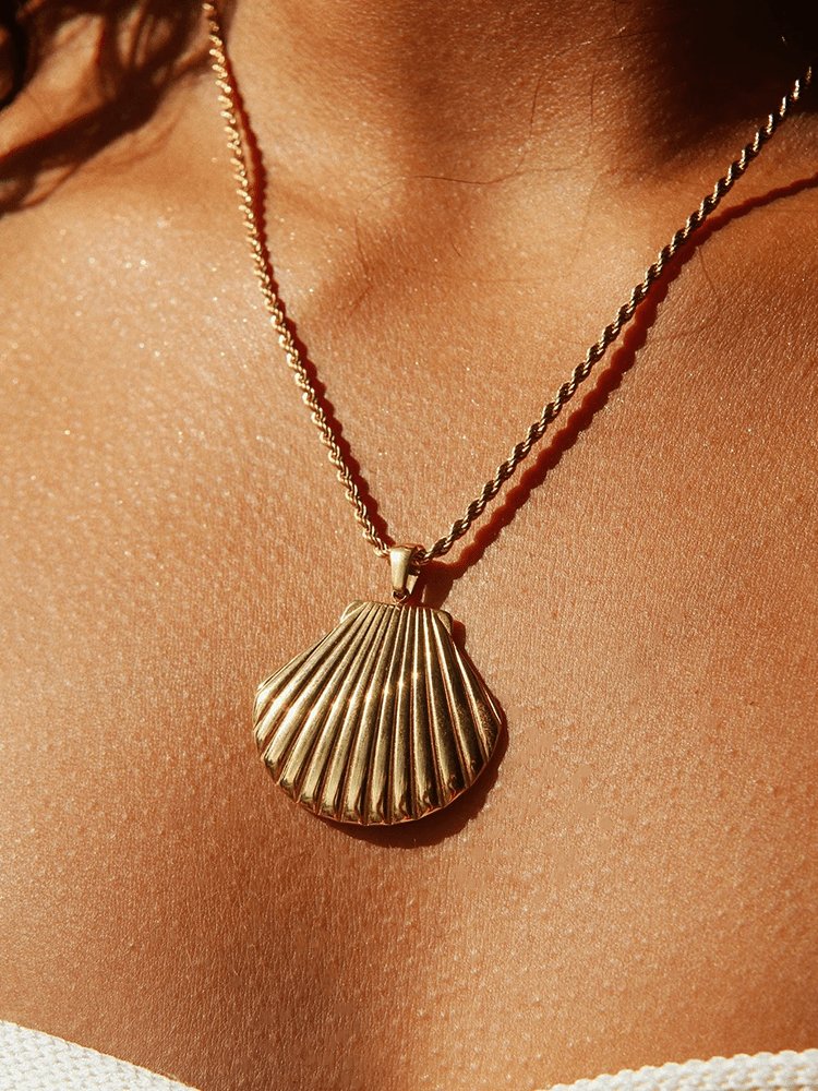 Collier Perle de Mer Doré Luxe - Foivo