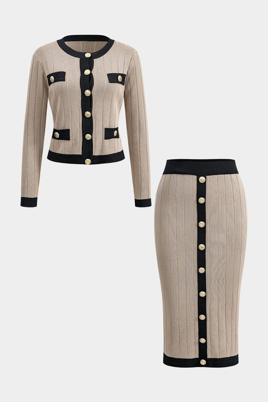 Ensemble Cardigan et Jupe Femme Chic - Foivo